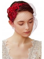 Bridal Wedding Veil Headdress Mesh Lace Head Hat