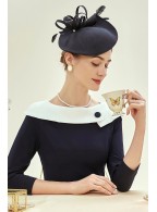 Charming tea party hat with wide brim