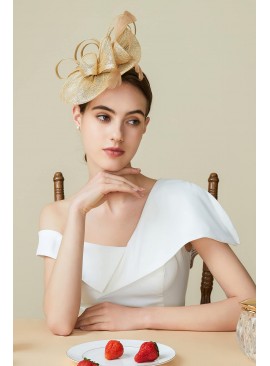 Gold Feather Tea Party Charmer Hat