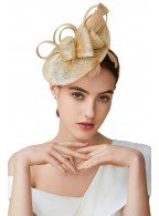 Gold Feather Tea Party Charmer Hat