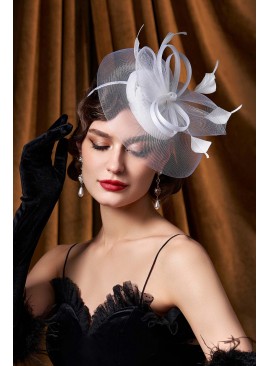 Solid Feather Derby Fascinator Hat