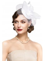 Solid Feather Derby Fascinator Hat