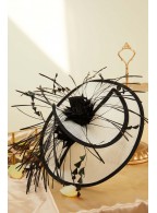 Suitable for bride wedding party feather hat