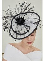 Suitable for bride wedding party feather hat