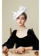 Tea Party Headdress Decoration Solid Color Party Big Hat