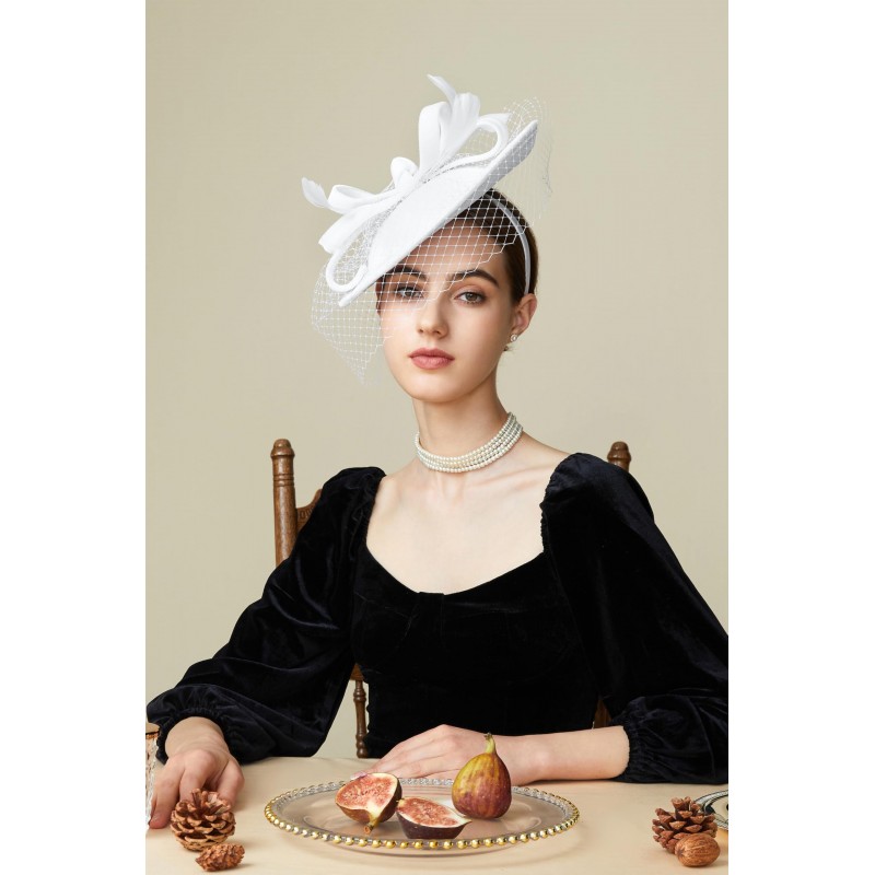 Tea Party Headdress Decoration Solid Color Party Big Hat
