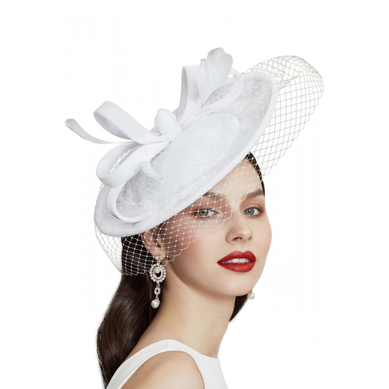 Tea Party Headdress Decoration Solid Color Party Big Hat