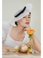 Wide Brim Tea Party Tiara Wedding Hat