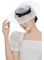 Wide Brim Tea Party Tiara Wedding Hat