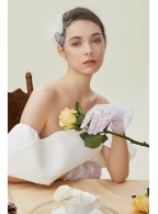 Women's Feather Veil Hair Clip Veil Hat