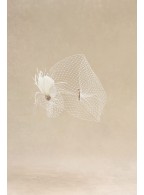 Women's Feather Veil Hair Clip Veil Hat