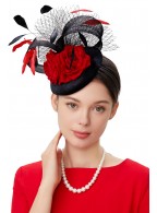 Women's Magenta Flower Dress Party Hat