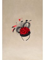 Women's Magenta Flower Dress Party Hat