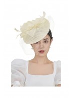 Women's Solid Color Charming Hat with Veil