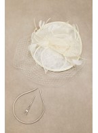 Women's Solid Color Charming Hat with Veil