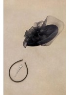 Women's Tea Party Hat with Organza Flowers