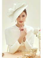 Women's headwear straw box hat suitable for cocktail wedding