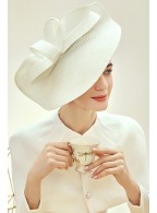 Women's headwear straw box hat suitable for cocktail wedding