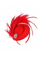 Yellow Peacock Feather Glamorous Party Hat