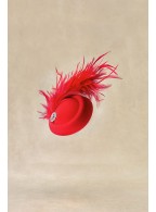 Yellow Peacock Feather Glamorous Party Hat