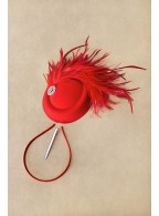 Yellow Peacock Feather Glamorous Party Hat
